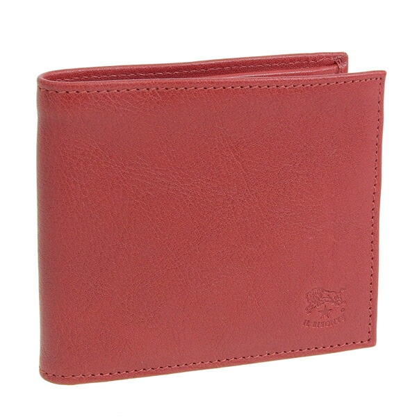 イルビゾンテ/IL BISONTE 二つ折り財布 レザー レッド メンズ sbw005pv0005r