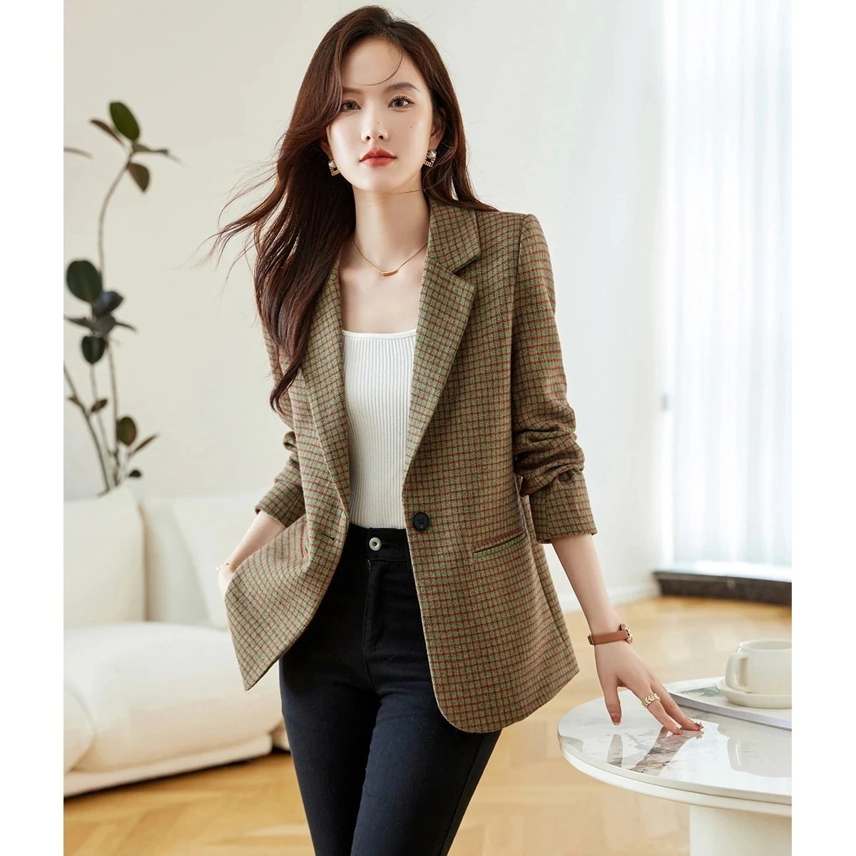 新作スーツレディ通勤気質スーツジャケット ロングコート レディースブレザーレディースコート スーツ 上質 レディース トップス カジュアル スーツ 秋冬秋