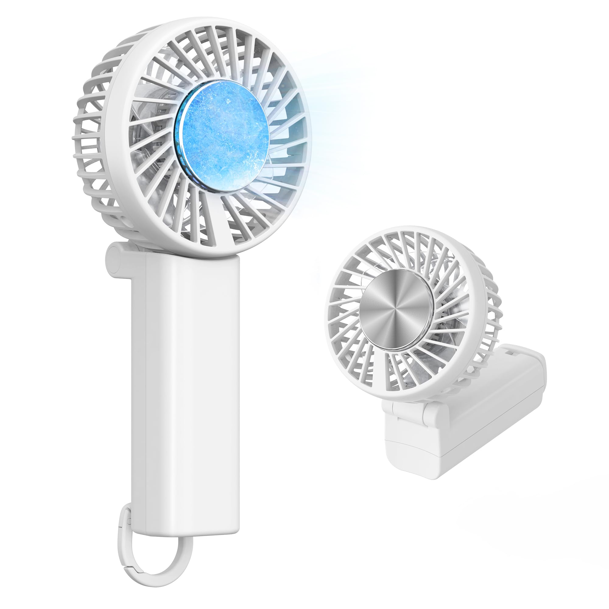 ハンディファン 冷却プレート 【15dB静音・1S瞬間冷却・2025新型モデル】 携帯扇風機 4500mAh大容量 最大20時間動作 手持ち扇風機 ハンディ扇風機 Type-C急速充電 5段階風量調節