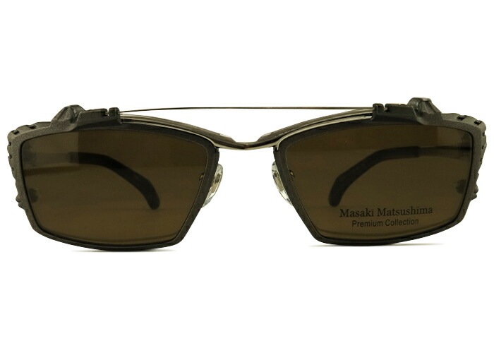 MFP-567 クリップオンサングラス付き メガネ 日本製 チタン 大きい