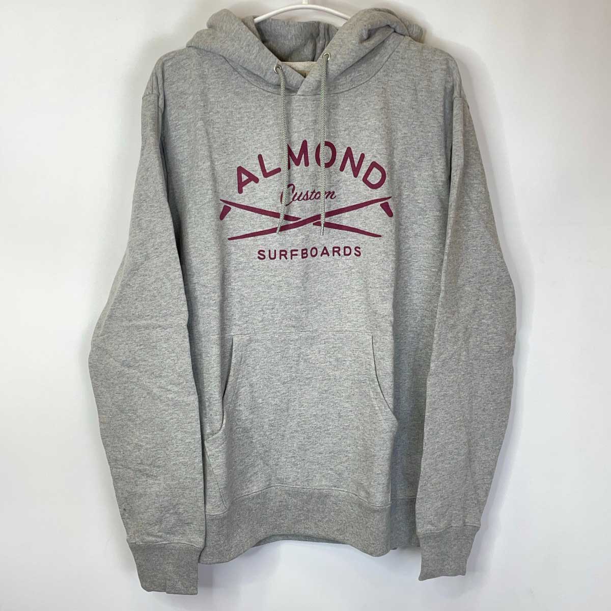 【中古・未使用品】Almond Surfboards & Design GRAVEL フーディ パーカー L グレー HD2001 メンズ アーモンドサーフボード