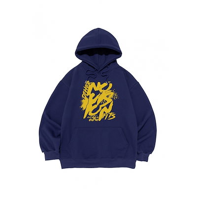 OTHERFITS アンレストブラシパーカー Tシャツ (ブルーイエロー)