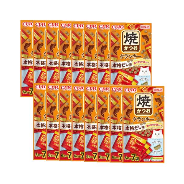 16個セット チャオ 焼かつお クランキー 本格だし味 6g×7袋