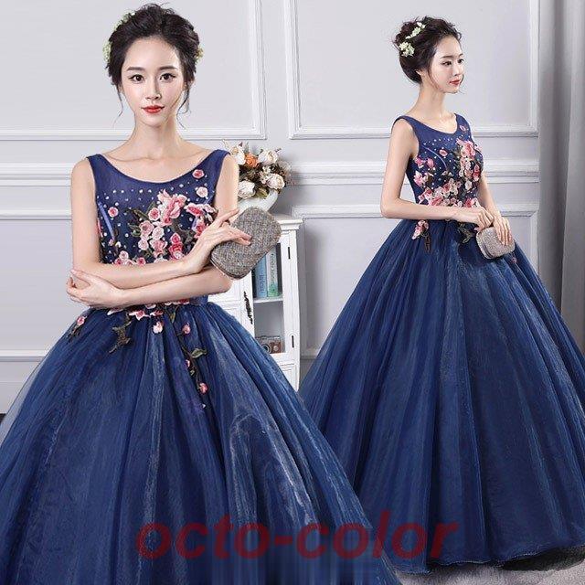 刺繍 お洒落 ロングドレス ウェディングドレス 編み上げ 演奏会 結婚式 花嫁 Vネック ドレス ベアトップ エンパイア チュール 結婚式 贅沢 ノースリーブ