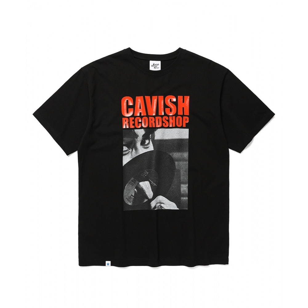 CAVISH RECORD SHOP SS TEE BLACK(CV2DMUT505A)