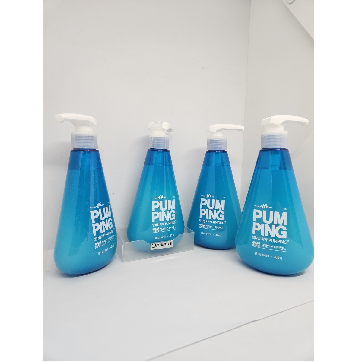 さわやかなスピアミント 285g × 4 無塩で押しやすい便利なポンプ式歯磨き粉 Kビューティー 歯のケア