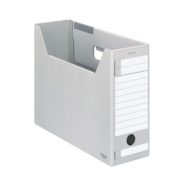 （まとめ）コクヨ ファイルボックス-FS（Eタイプ）（A4ジャスボックス）A4ヨコ 背幅102mm グレー A4-LFE-M 1セット（5冊）(×5セット)