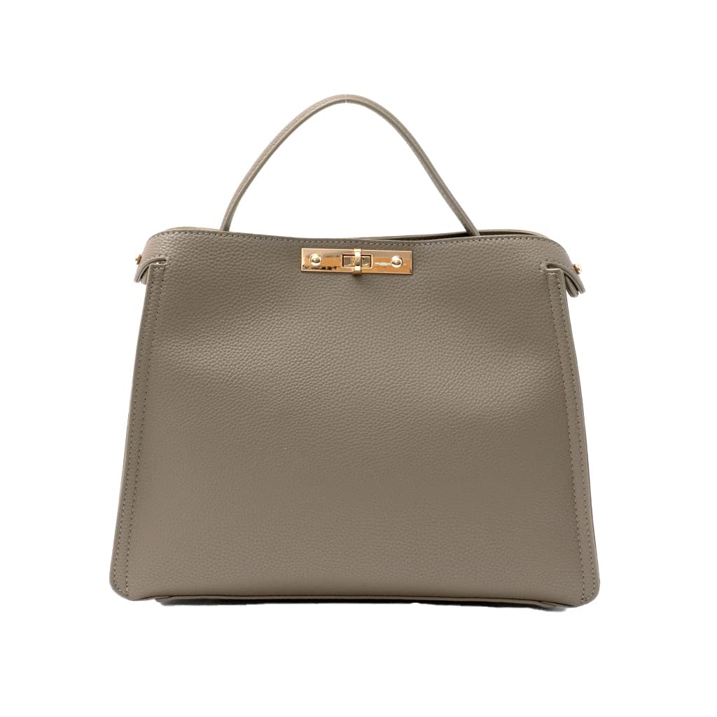 [VITAFELICE] ヴィータフェリーチェ ワンハンドル 2way ショルダーバッグ (M) レディース inb-90028p (グレーベージュ)