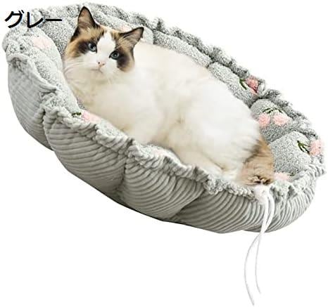 ペット ベッド クッション 紐調整 枕付き 可愛い 柔らか ソファー ボア 起毛 暖か 丸洗い 小型 中型 防寒対策 寝床 猫 マット ソファー 犬