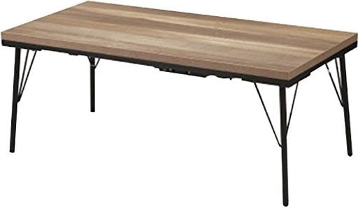 古材風アイアンこたつテーブル ブルック 100X50CM