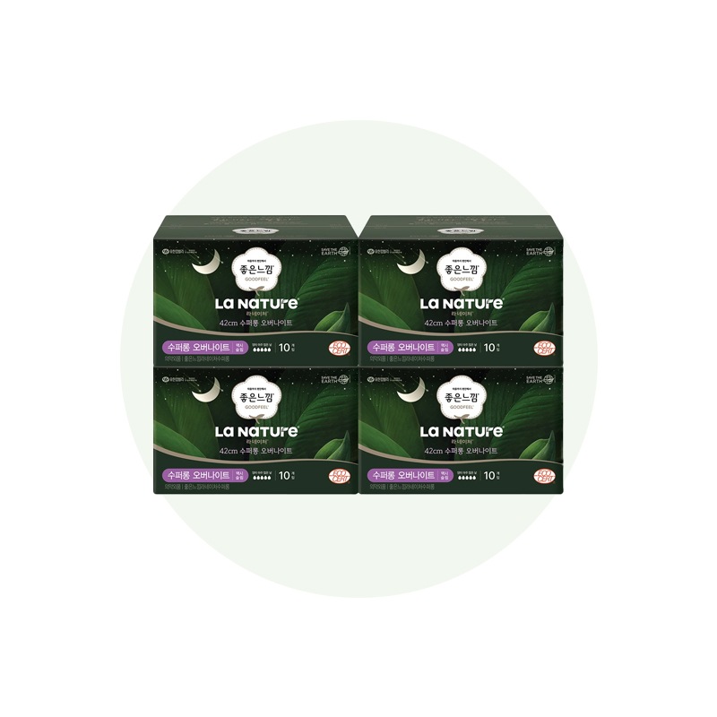ラネイチャー スーパーロング ナイト 10pcs * 4pcs 衛生ナプキ