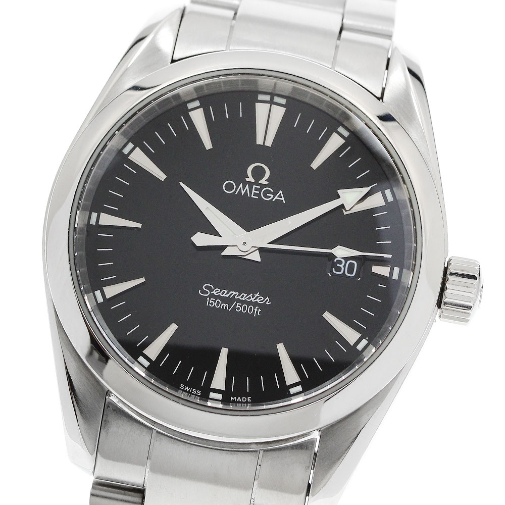 オメガ OMEGA 2518.50 シーマスター アクアテラ デイト クォーツ ボーイズ 保証書付き_956792【中古】