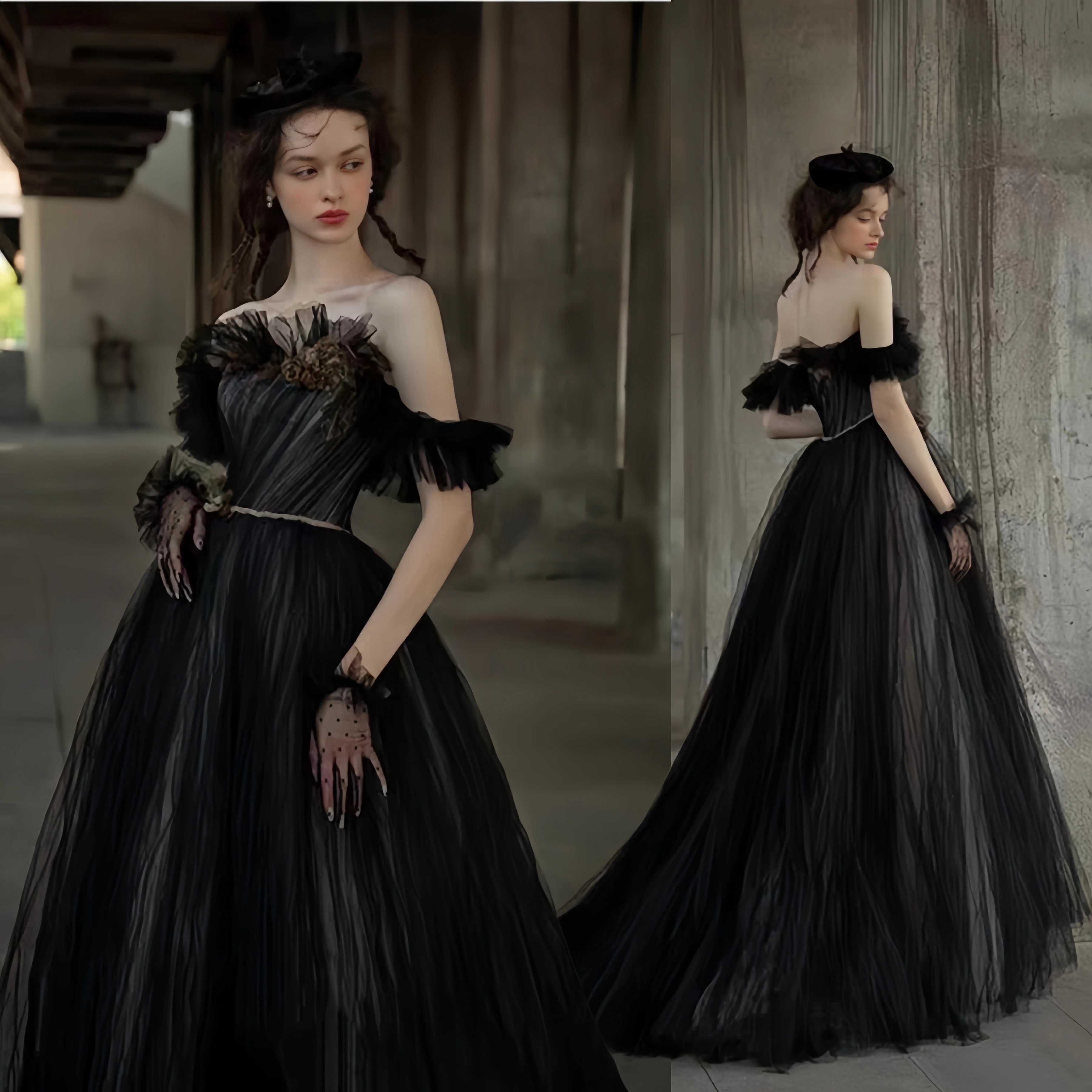 ウェディングドレス スレンダー ブラック 花嫁 ドレス エンパイアドレス 披露宴 二次会 前撮り ワンピース ドレス　フォトウエディング ロングドレス 大人 大きいサイズ