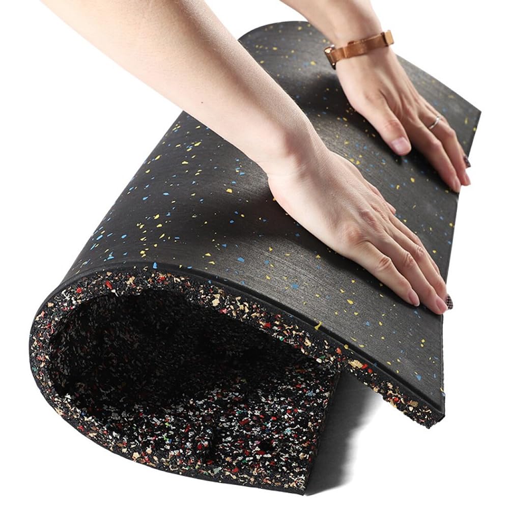 ゴムマット 4枚セット 極厚 トレーニング ジョイントマット ラバートレーニングマット エクササイズマット カット可 防振 防音 衝撃吸収 2層構造 厚手 ジム 筋トレ フィットネス トレーニング