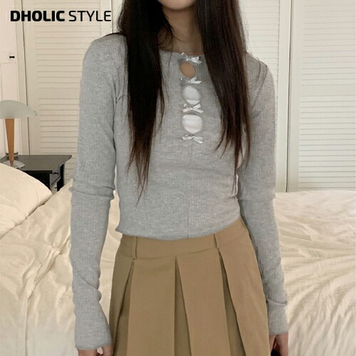 [メガ割りSALE]カットリボンTシャツ・p516578