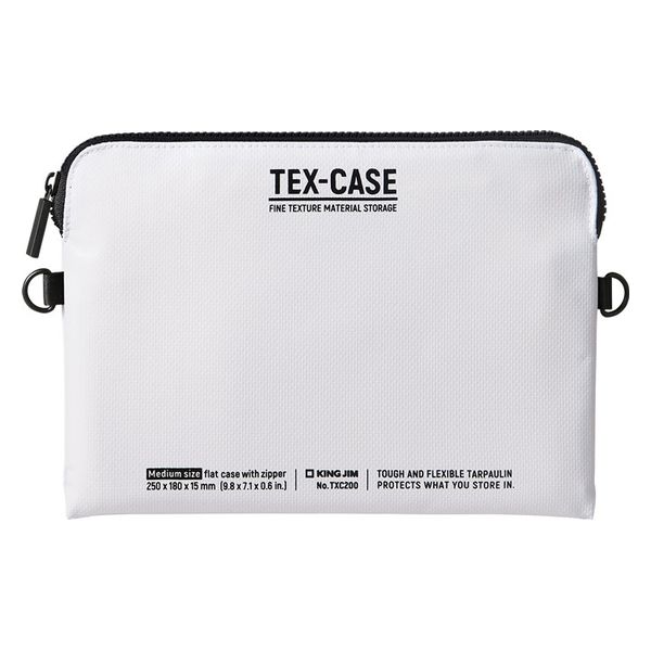 （まとめ買い）テクスケース Mサイズ A5ノート収納サイズ バッグ 白 TXC200-W [x3]