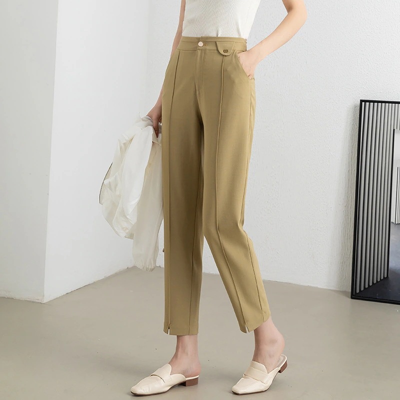 ハーレムパンツ英倫開叉テーパードカジュアルスーツ女性通勤ボトムス夏新作ハーレムパンツ30%制限