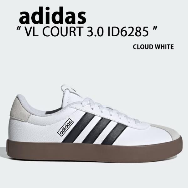 スニーカー VL COURT 3.0 ID6285 VLコート3.0 CLOUD WHITE CORE BLACK GREY ONE シューズカジュアル