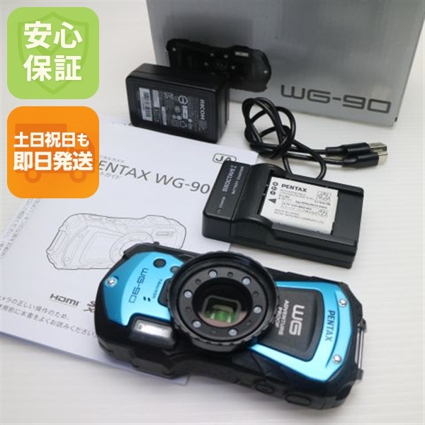美品 WG-90 ブルー コンデジ PENTAX 即日発送 土日祝発送OK 203