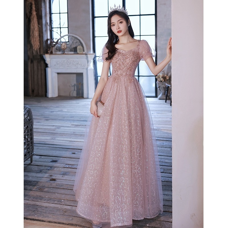 RR Dress/2023ピンクのタキシードスカート宴会ムード秋冬シンプルで上品なロングスカートフレンチ高級感ロング丈