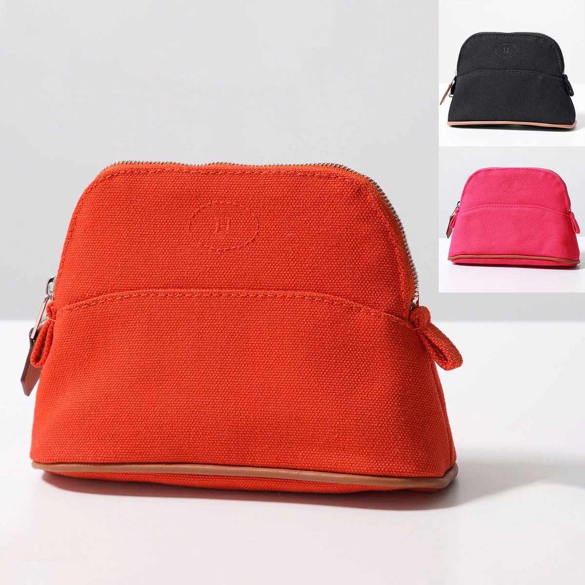 HERMES エルメス ボリードポーチ ミニミニ Bolide Mini Mini 103772M レディース トワルアッシュ トワルH コスメ トラベルケース 小物入れ SV カラー3色