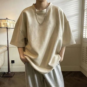 メンズ 半袖tシャツ ゆったり 大きいサイズ 無地 ラウンドネックtシャツ カジュアル 韓国ファッション トップス 柔らかい 通気性