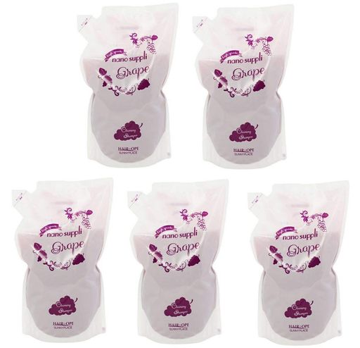サニープレイス ナノサプリ クレンジングシャンプー グレープ 800ML 詰替え用 5個セット