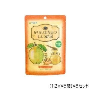 純正食品マルシマ　かりんはちみつしょうが湯　（12gx5袋）x8セット　5332