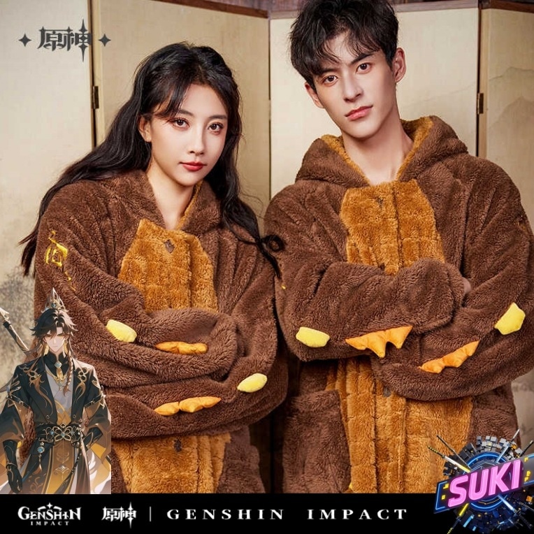 「パジャマ」【プロ品質を極める!】原神 グッズ / 鍾離 インプレッションシリーズ / Genshin Impact Zhongli 钟离 げんしん コスプレ