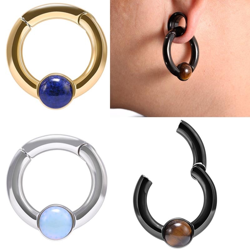 ボディピアス 2G ステンレス ストーンマグネットクリッカー 2ゲージ CBR型 装着簡単 天然石風