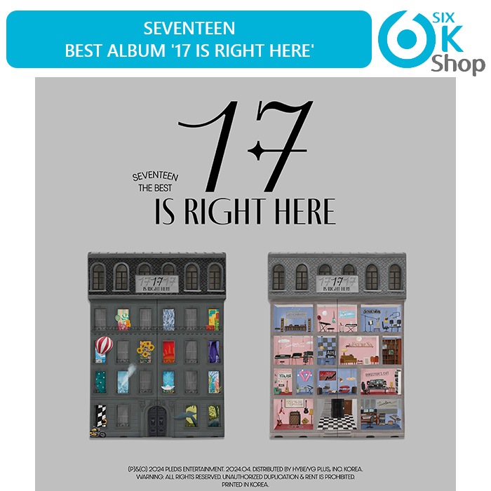 2種選択 SEVENTEEN BEST ALBUM 17 IS RIGHT HERE 韓国チャート反映 当店特典