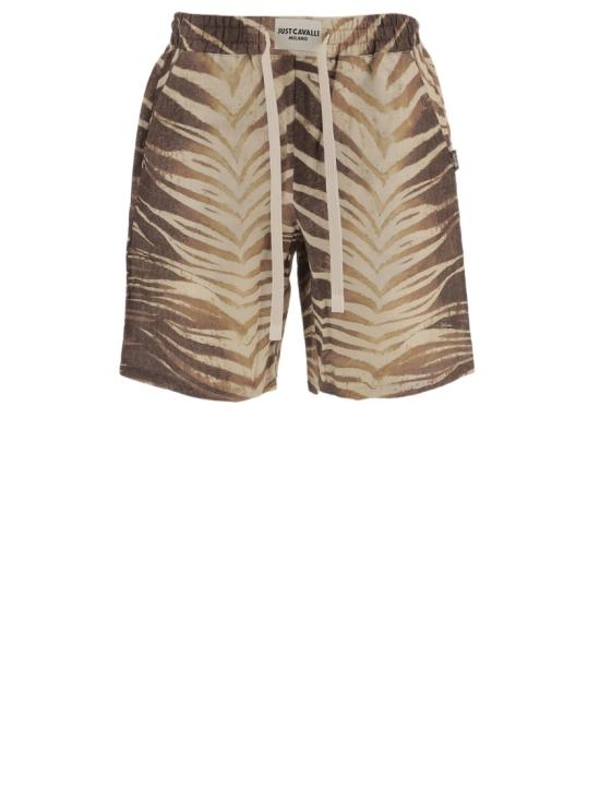 JUST CAVALLI Men Shorts 80OADF02CNF06R83 Brown