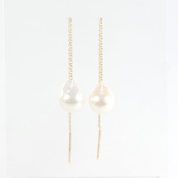 K10 10金 YG ピアス パール ジュエリー 【中古】