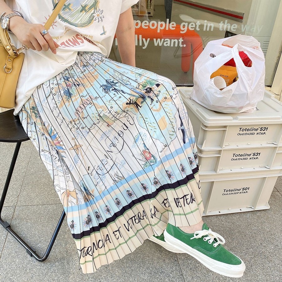 レディース スカート フレア Aライン プリーツ ハイウエスト かわいい 大人可愛い 上品 おしゃれ アジアン メンズライク ガーリー エレガント 主役級 存在感 ヴィンテージ プリンセス 都会的