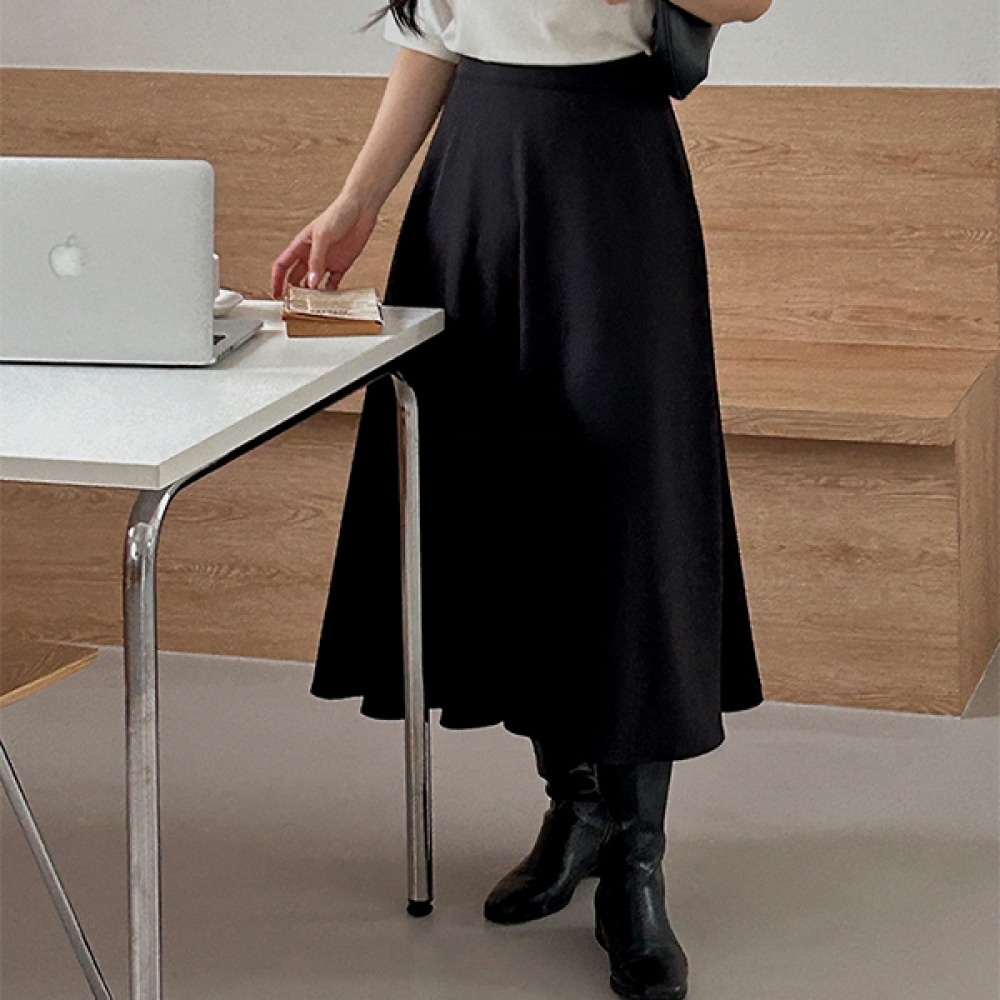 (JSTYLEのEVELET) EVELET ビネティバンドバンドフレアロングスカート Jスタイル