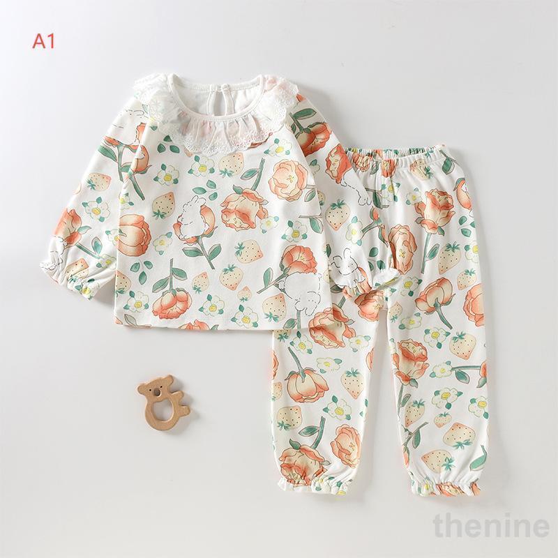 キッズ パジャマ 女の子 綿100％ ルームウェア 長袖 子供 キルト ニット 100cm 110cm 120cm 130cm 140cm 150cm 95 冬 春 秋 冬用 前開き 前ボタン ピンク