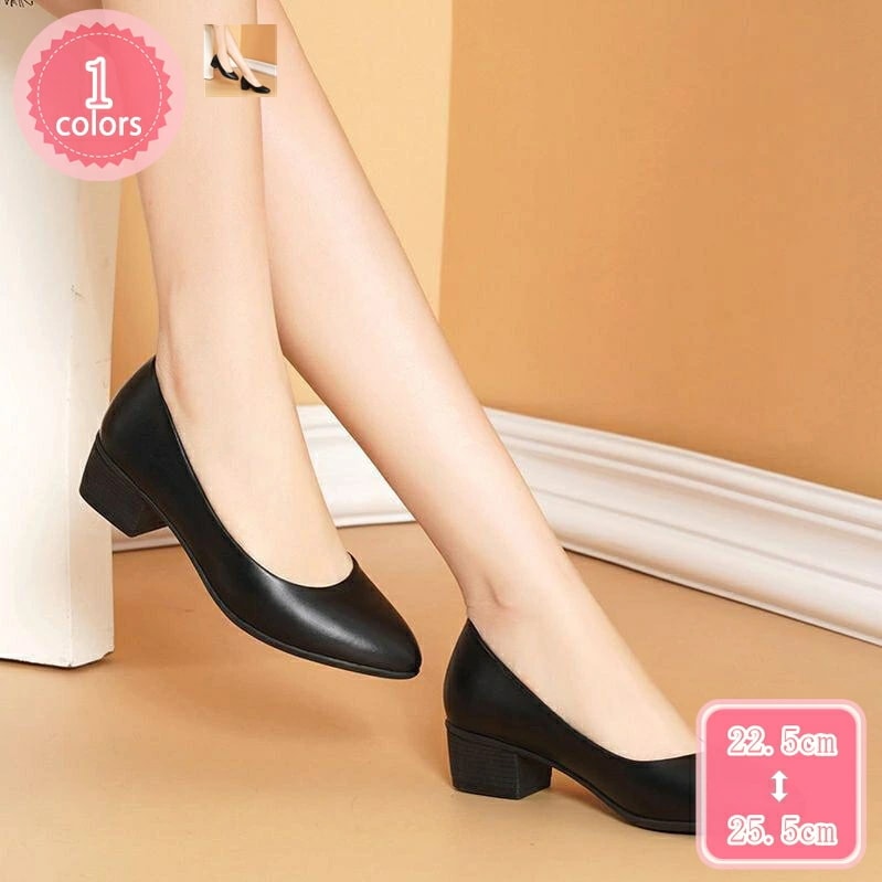 500円OFFクーポン パンプス 黒 ローヒール レディース ナースシューズ 通勤 オフィスシューズ リクルート パンプス ぺたんこシューズ アーモンドトゥ 太めヒール レディース スクエアトゥ 痛く