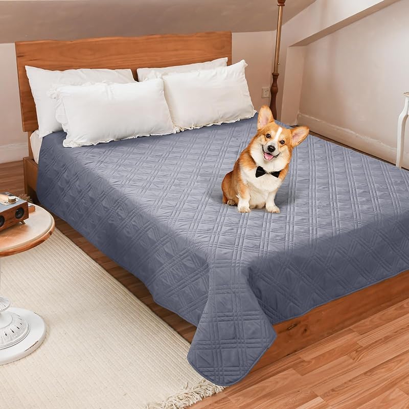 LOOBANI 防水カバー ベッド 防水シーツ シングル ダブル ベッド 犬 猫用 ベッドカバー 防水 ソファー 防水シーツ 漏れ防止 滑り止め 家具プロテクター 丸ごと洗える 噛み耐性 速乾 消臭