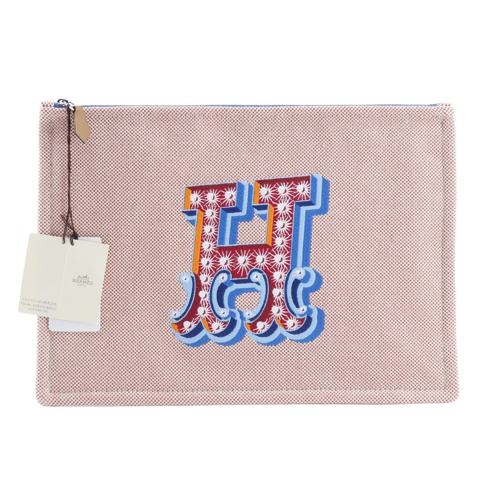 ヨッティングGM エレクトリック フラットポーチ ポーチ トワルGM オレンジ レディース 中古品 A+ランク