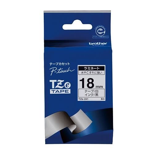 （まとめ買い）ピータッチテープ18mm白/黒 TZE-241 00009736 [x3]