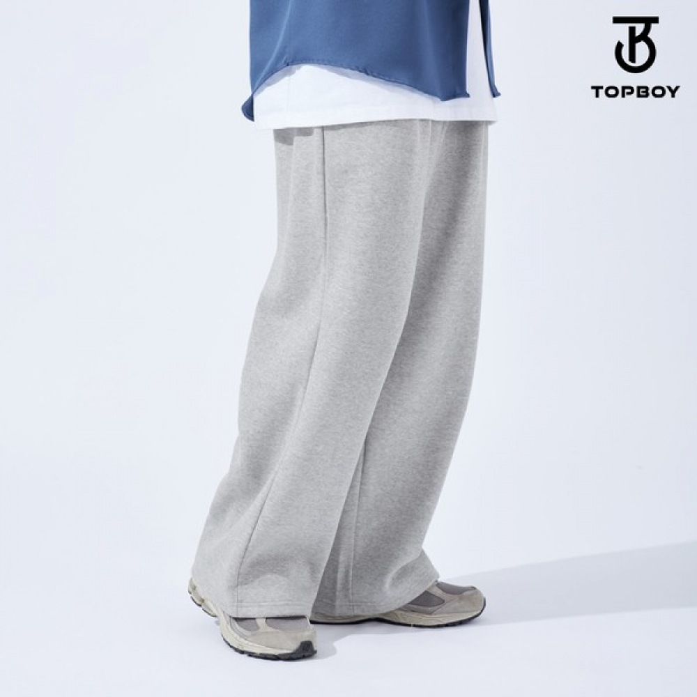 (TOPBOY) コンフォートワンタックバンディングワイド起毛トレーニングパンツ (TOP182)