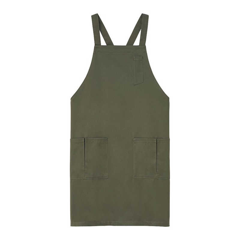 サーヴォ　胸当エプロン SBPU-1925 H3 カーキ　SEPF504