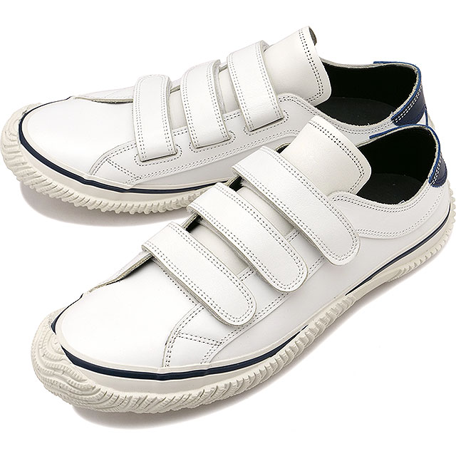 スニーカー [SP211-67] SP-211 メンズ 日本製 カウレザー ベルクロタイプ White/Navy 正規取扱店