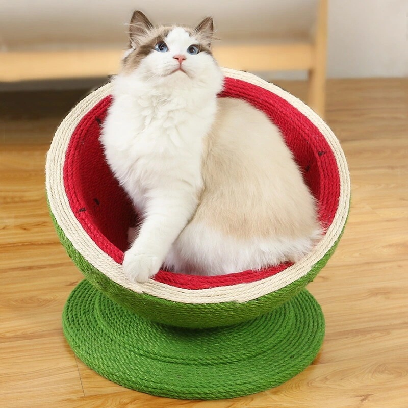 短纳期キャットタワー 爪とぎ ストレス発散 爪とぎポール watermelon 猫 ねこ 麻縄 ペット用 おもちゃ おしゃれ オレンジタイプ スイカ 遊園地 運動不足対策 猫用品 四季適用 c