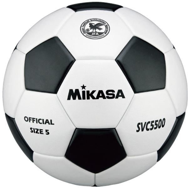 MIKASA（ミカサ）サッカーボール 検定球5号 ホワイトブラック (SVC5500WBK)
