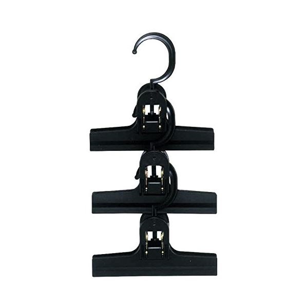 （まとめ） スカートハンガー/スラックスハンガー クリップタイプ 3個組 重ね吊り可 日本製 10個セット