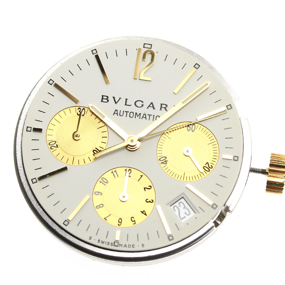 訳あり ブルガリ BVLGARI Cal.080-MBBM クロノグラフ ムーブメント 自動巻き メンズ _I-3【中古】