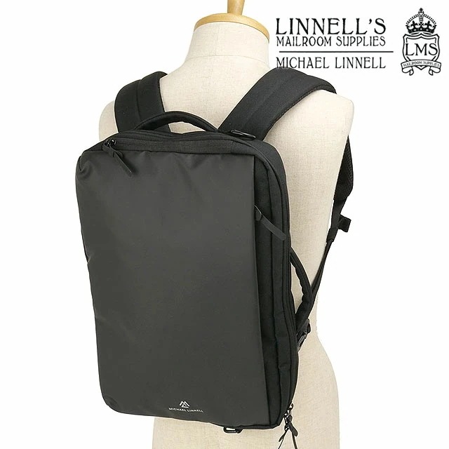 スリム バックパック [MLSL-43] 8L メンズ・レディース 鞄 撥水 軽量 コンパクト 薄型 PUコーティング ナイロン 通勤 自転車 黒 BLACK 正規取扱店