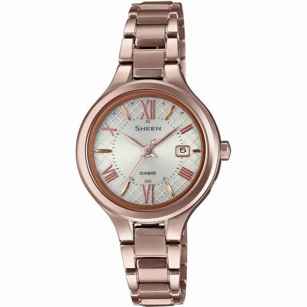 取寄品 正規品 CASIO腕時計 カシオ SHEEN シーン アナログ表示 ソーラー 日付カレンダー 丸形 SHW-7000TCG-4AJF レディース腕時計