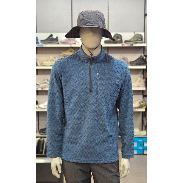 登山 アウトドア 男性用 エゲルス 裏起毛 ジャカード 冬季 ハーフジップ Tシャツ MUUWT481